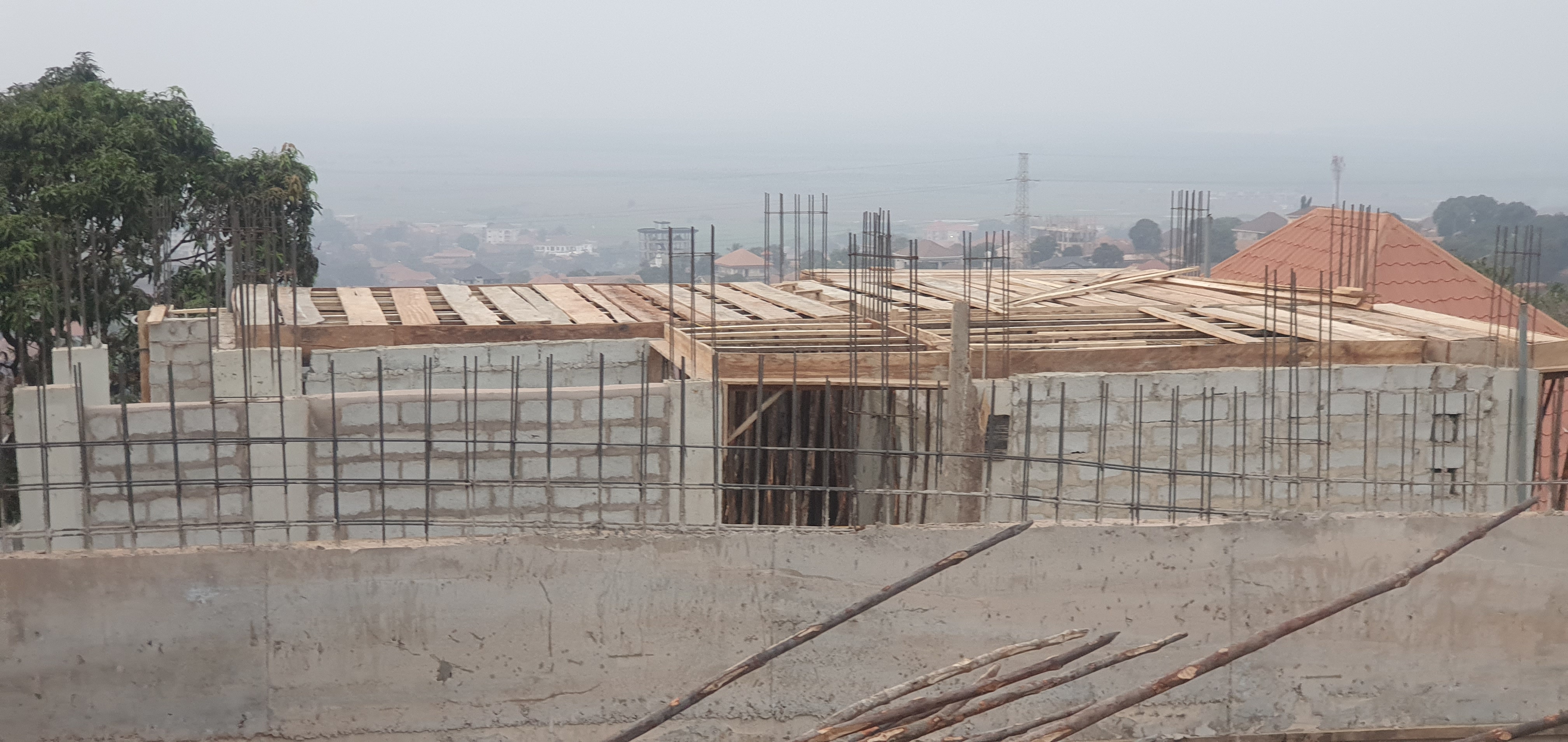 Coffrage de la dalle rez-de-chaussée 