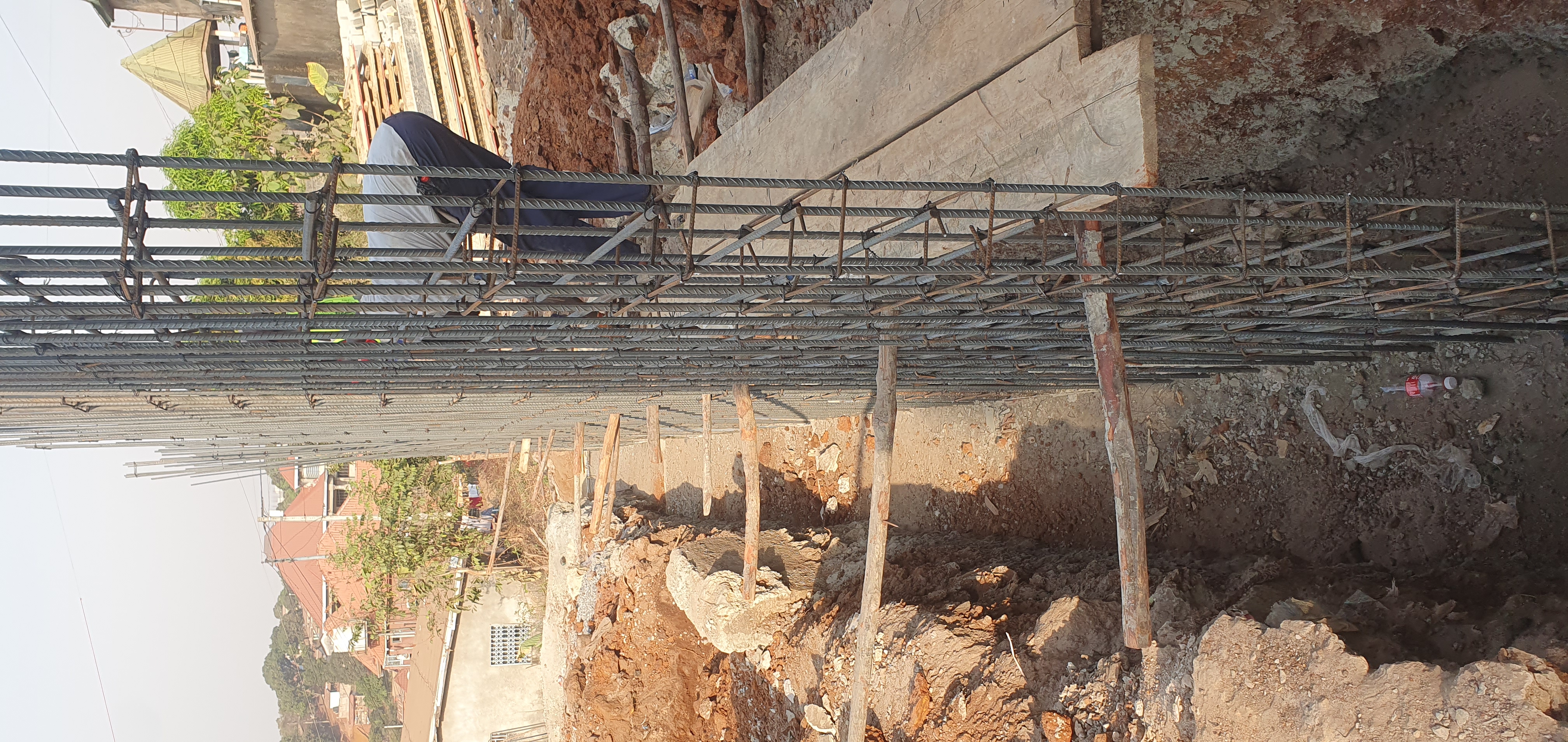 Ferraillage du mur de soutènement 